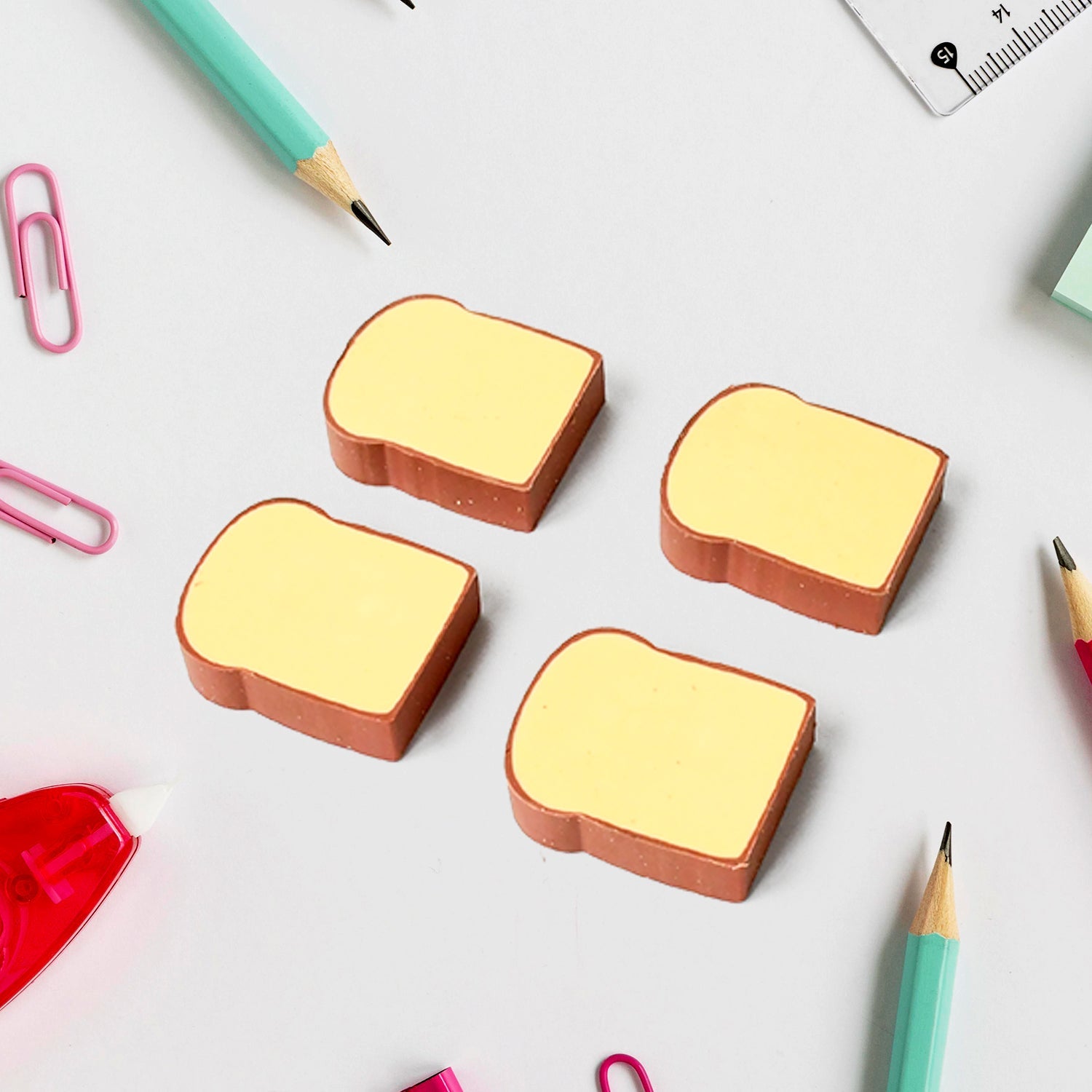 3D Toast Bread Shape Eraser for Kids, Cartoons Erasers Toast Bread Erasers Bread Shaped Eraser for Students, Gift, Cute Fun Food Erasers for School Classroom, Stationery for Boys & Girls (4 Pcs Set) 3D Toast Bread Shape Eraser for Kids, Cartoons Erasers Toast Bread Erasers Bread Shaped Eraser for Students, Gift, Cute Fun Food Erasers for School Classroom, Stationery for Boys & Girls (4 Pcs Set)